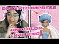 ONE Color Challenge In Dress To Impress... Roblox