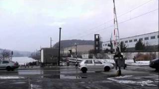 preview picture of video 'Cesta II/564 Tlmače, železničný prejazd.   Rail road crossing, Tlmače Slovakia.'