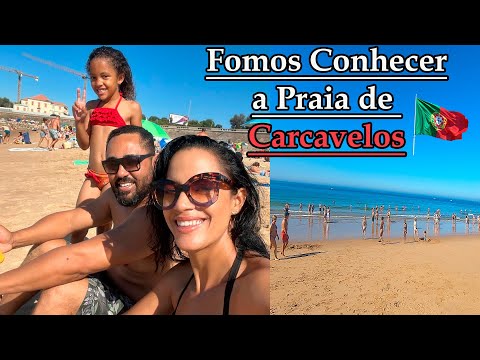 Fomos Conhecer a Praia de Carcavelos em Cascais,Lisboa,Portugal #portugal #brasileirosemportugal