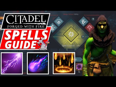 CITADEL FORGED WITH FIRE XB1 PS4 PC SPELLS GUIDE - How To Make Weapons With Magic!