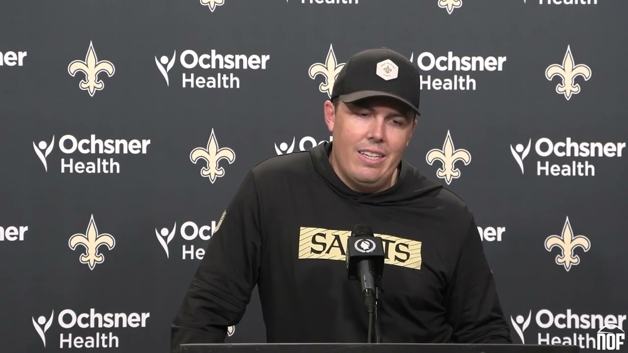 Saints HC Kellen Moore rules two OUT, talks Tyler Shough, Kelvin Banks and Aaron Glenn