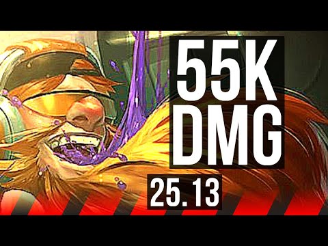 GRAGAS vs GANGPLANK (TOP) | 10 solo kills, 55k DMG, Legendary | KR Diamond | 25.13