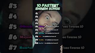 Fastest Eminem Songs #eminem #musiclyrics #rap