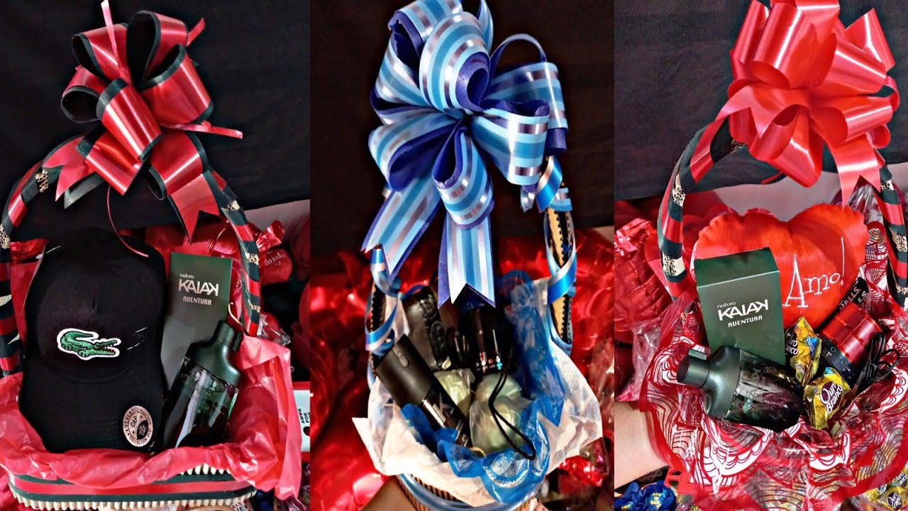 IDÉIAS DE CESTAS MASCULINAS PARA O DIA DOS NAMORADOS #Diy