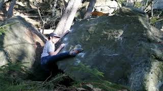 Video thumbnail of Project Direkt, 7A+. Modřín