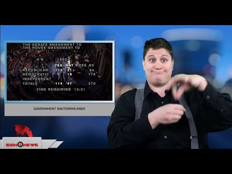 Government shutdown ends (ASL - 2.9.18)