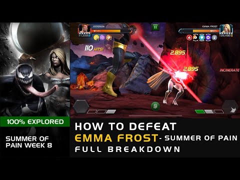 How to defeat Emma Frost (Summer of Pain) Week 8 Full Breakdown - Marvel Contest of Champions