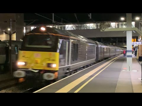 Royal Train passing through Peterborough at speed