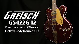 Video thumbnail for Gretsch G5422G-12 Electromatic Classic Hollowbody Double-Cut 12-String | Walnut Stain by MooreMusicGuitars