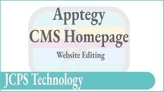 JCPS Website Editing (Apptegy CMS Homepage)