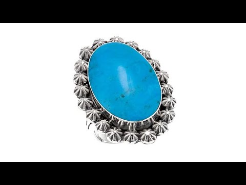 Chaco Canyon Kingman Turquoise Sterling Silver Star Ring
