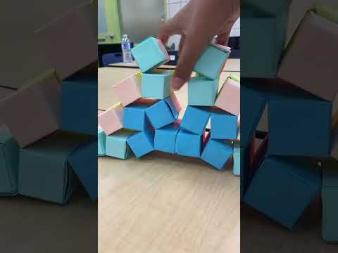 Paper moving cubes at school ( first day of school)
