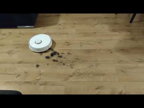 Roborock S5 cleaning up hair