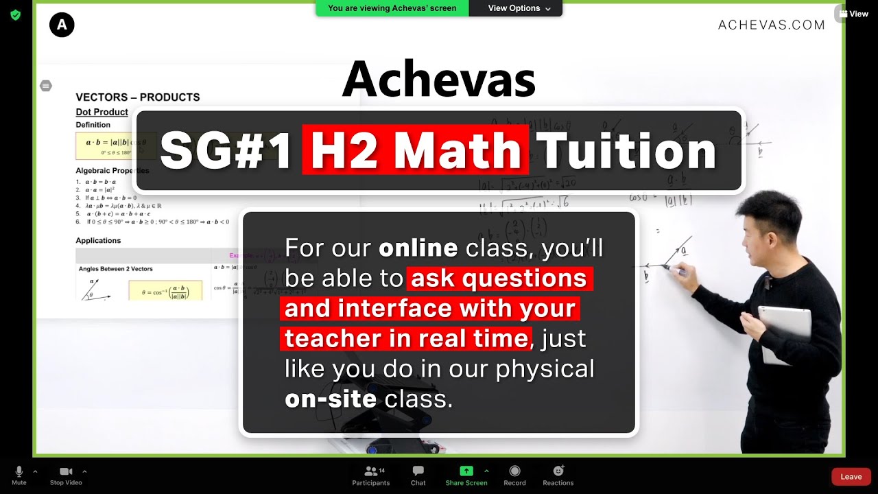 A Level JC H2 Math Tuition | Achevas