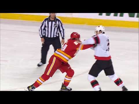 NHL Fight - Senators @ Flames - Brown vs Ritchie - 19 04 2021