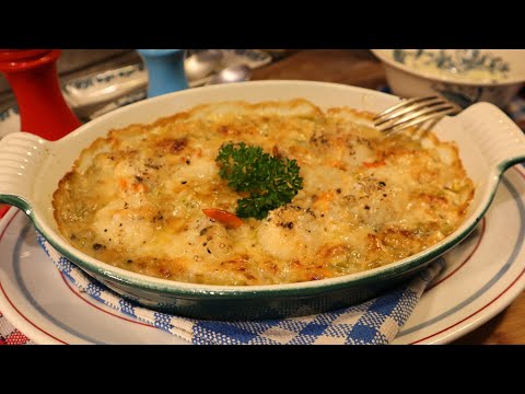 Scallop Gratin with Leeks