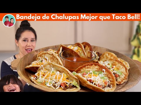 BANDEJA de CHALUPAS MUCHO MEJOR que Taco Bell ! 😱 ¡  Te Encantara el RESULTADO !