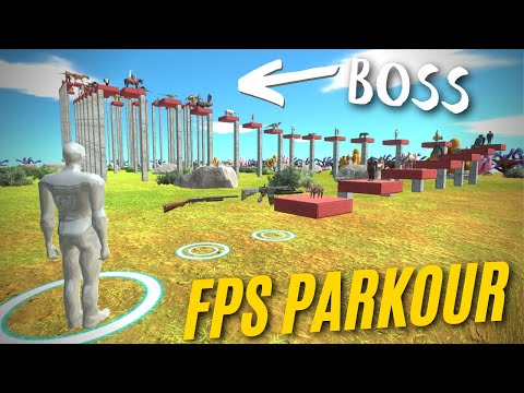 Deadly FPS Parkour Deathrun With All Weapons - Animal Revolt Battle Simulator