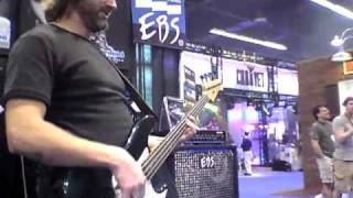 Video thumbnail for EBS Pedal Artist Pete Griffin demo with EBS DPhaser and UniChorus at NAMM 2011 by EBSSweden