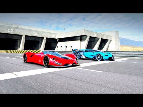 Bugatti Vision GT vs SRT Tomahawk X VGT Drag Race! Gran Turismo Sport