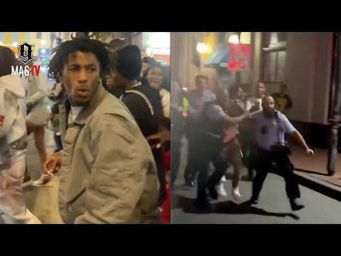 NBA Youngboy Dragged Off Bourbon Street By Cops After Fans Go Crazy! 👮🏾‍♂️