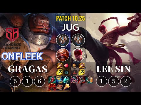 SB OnFleek Gragas vs Lee Sin Jungle - KR Patch 10.25