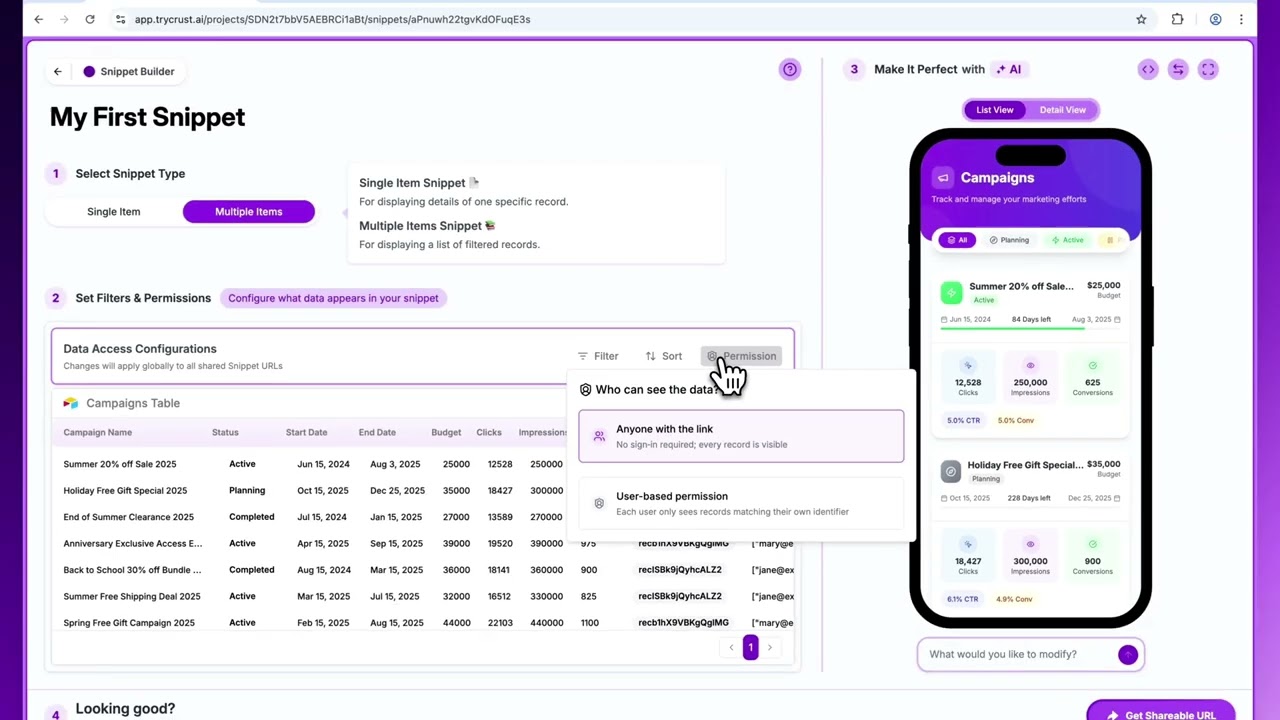 The Snippet Builder Walkthrough
