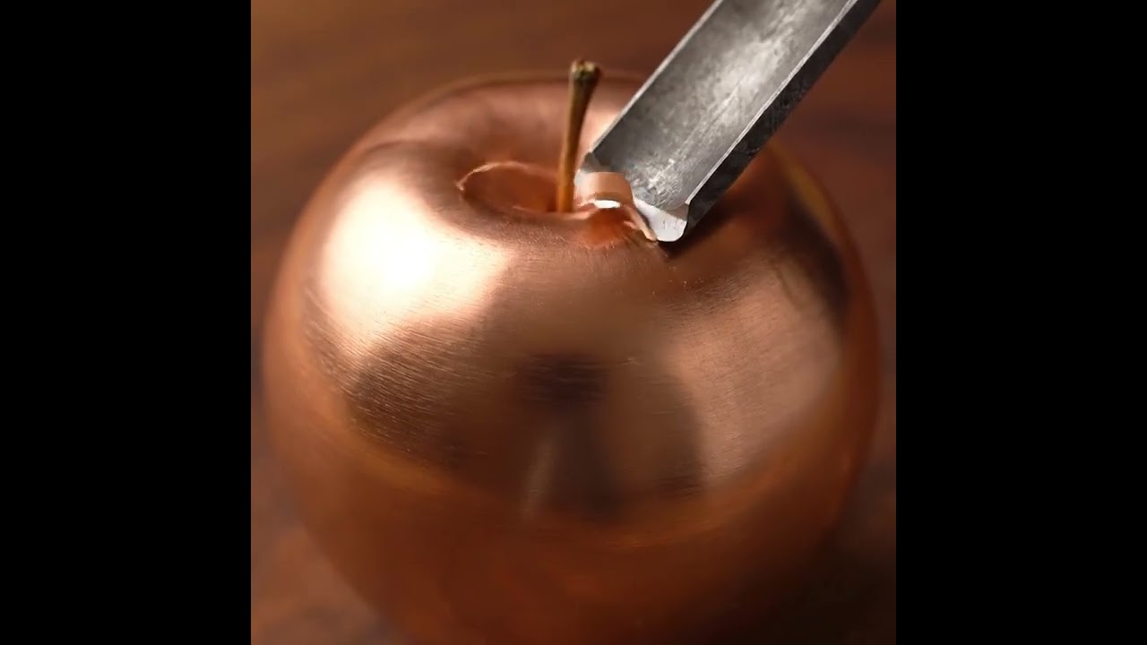 🍎 ASMR Carving: Unexpected Texture