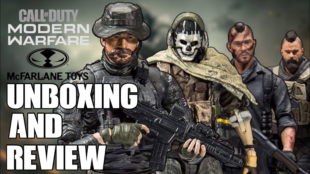 McFarlane Toys Modern Warfare Captain John Price, Ghost, Soap and Ruin figures Unboxing and Review