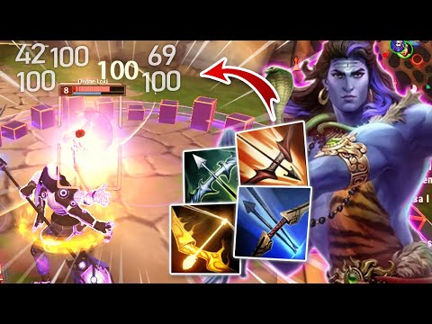 Shiva Jungle with ALL BOWS GOES CRAZY IN SMITE!