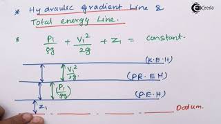 Hydraulic Gradient Line & Total Energy Line - Real Fluid  Flow - Fluid Mechanics