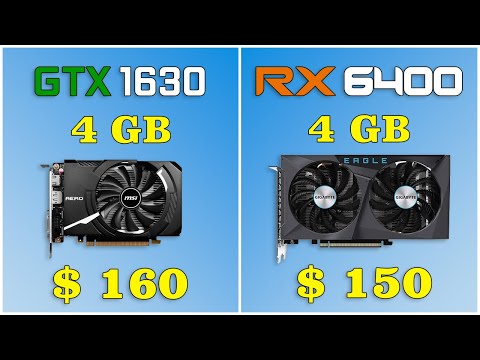 GeForce GTX 1630 vs Radeon RX 6400. Test in 10 games