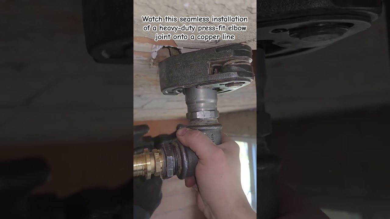 Efficiency in Tight Spaces: Press-Fitting an Elbow Joint on Copper Piping 🛠️💧 #PlumbingLife