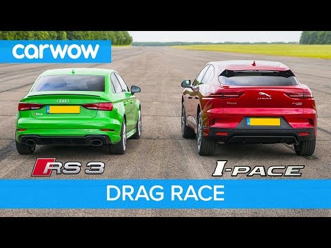 Audi RS3 vs Jaguar I-Pace - Petrol vs Electric  - DRAG RACE, ROLLING RACE & BRAKE TEST