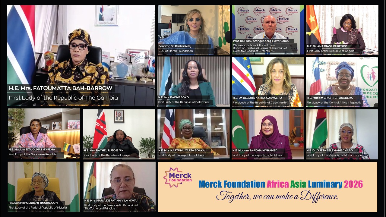 H.E. First Lady of The Gambia speech at 13th Merck Foundation Africa Asia Luminary (Online)2026