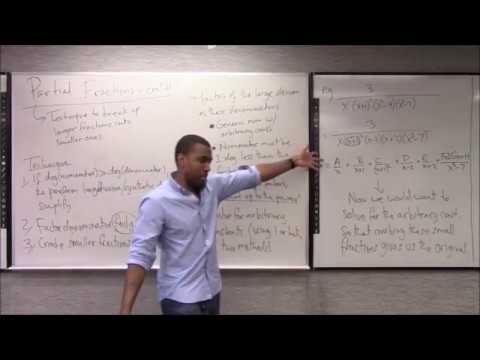Math 1207 Lecture 21 - Partial Fractions Decomposition continued
