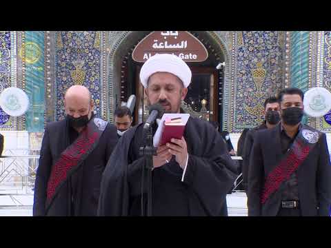 ⁣منتسبو العتبة العلوية يحيون ذكرى وفاة السيدة زينب (سلام الله عليها) في الصحن الحيدري الشريف