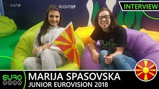 MACEDONIA: Marija Spasovska - Doma (INTERVIEW) | Junior Eurovision 2018
