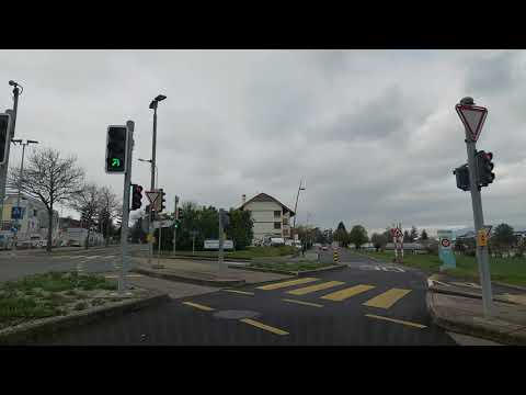 Geneva  Car drive (Grand Lancy to Vernier) around (4k)