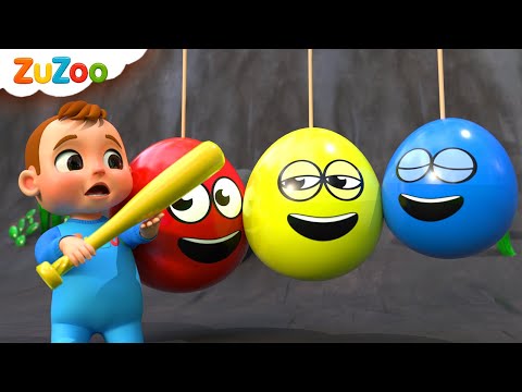 Zu Explores Colorful Surprise Eggs + More | ZuZoo Nursery Rhymes & Kids Songs