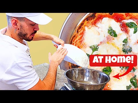 Italian pizza chef shows us how to make pizza dough at home! Quick and easy recipe