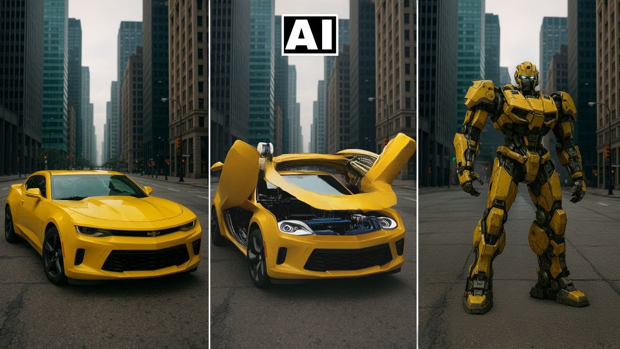 Transformers Style Car to Robot Change Using Pika AI and ChatGPT AI