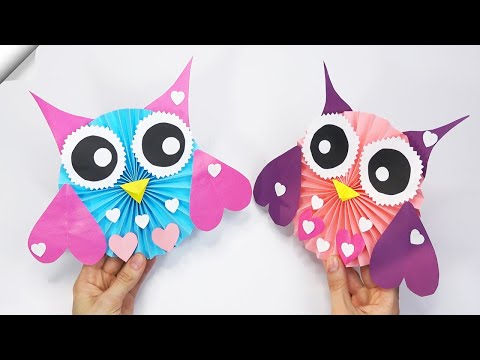 Valentine s day easy crafts DIY Moving Paper OWL Easy Paper Crafts