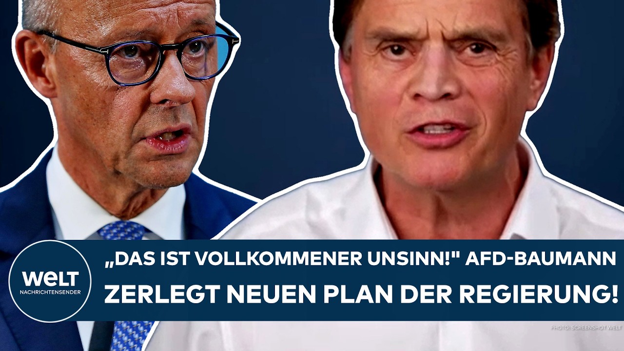 DEUTSCHLAND: "Das ist vollkommener Unsinn!" AfD-Baumann zerlegt neuen Plan der Regierung!