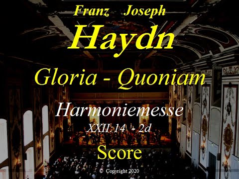 Haydn, Harmoniemesse, Hob. XXII:14,  2d.Gloria- Quoniam - Score
