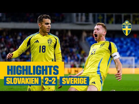 Highlights | Slovakien – Sverige 2-2 | En poäng i Bratislava