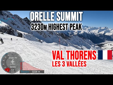 [4K] Skiing Les 3 Vallées 3230m Highest Peak - Orelle Summit Val Thorens, France, GoPro HERO13
