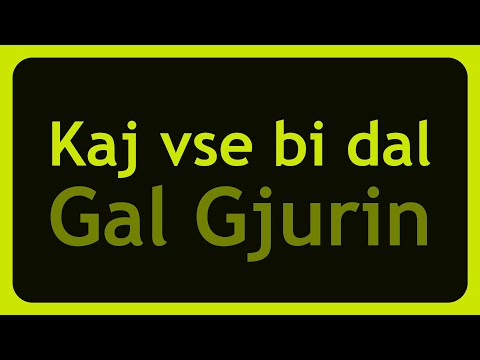 Gal Gjurin - Kaj vse bi dal (Karaoke)