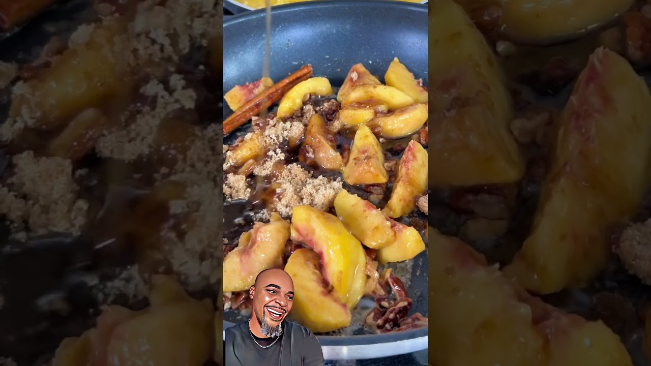 Butter Pecan Peach French toast ￼