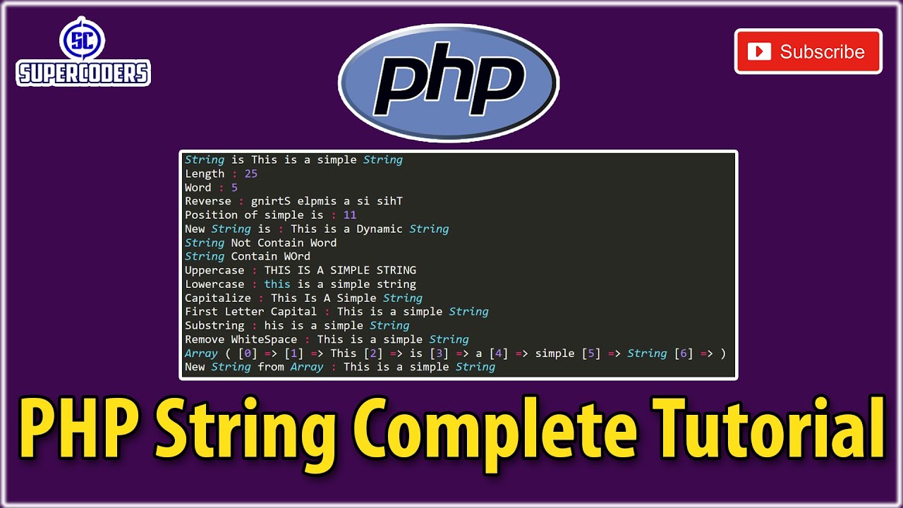 PHP String Complete Tutorial